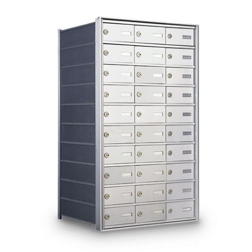 CAD Drawings American Postal Manufacturing Co. Rear Loading 30-Door Horizontal Private Mailbox